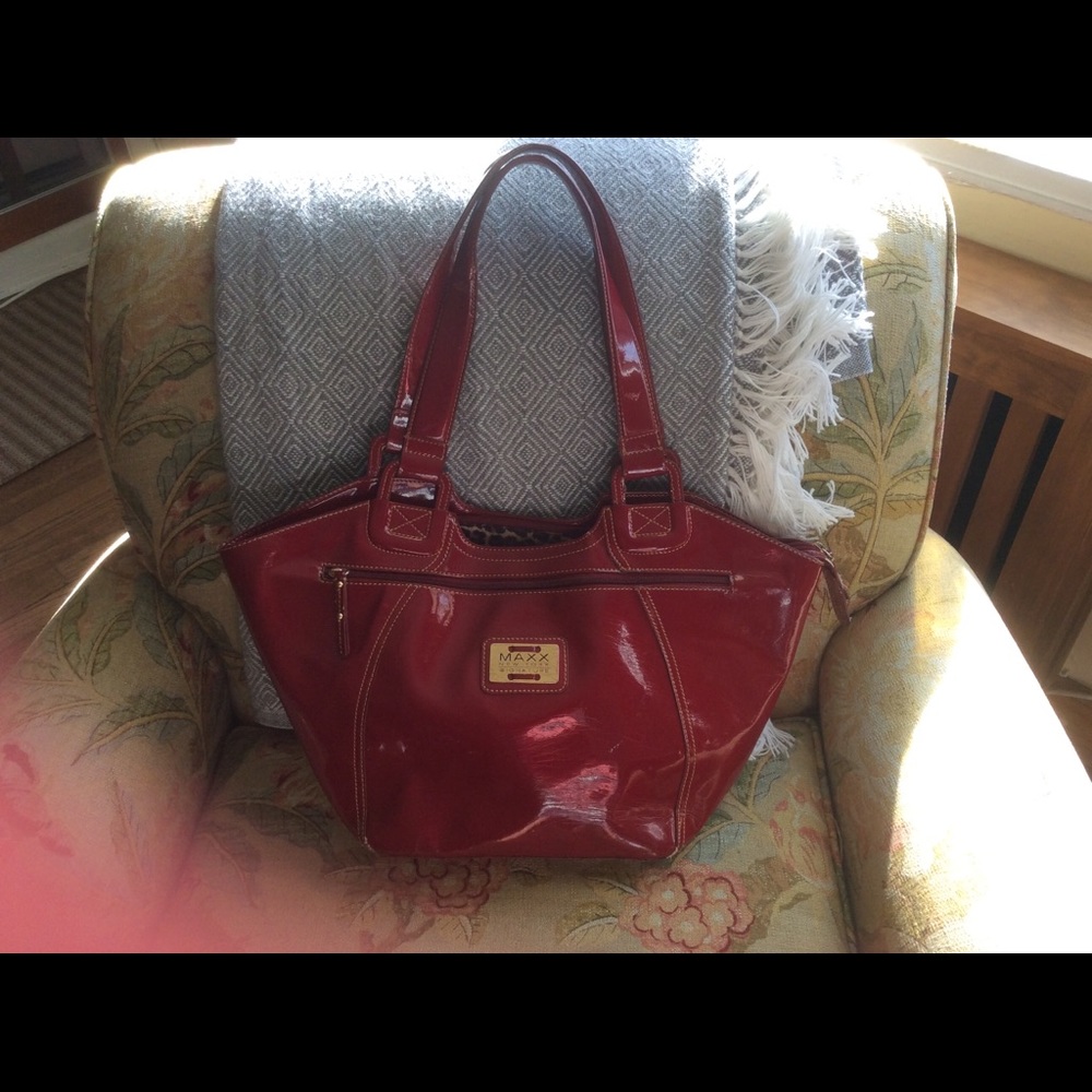 Maxx NY red patent leather bag